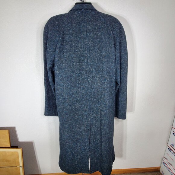 Vintage Lockburne By Locketz Wool Blend Overcoat Size 42 Dark Grey 50" Long - Picture 2 of 12
